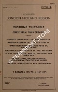 Working Timetable of Conditional trains - Section R - Camden, Coppenhall; Droitwich Spa; Rugby, Birmingham, Bescot, Stafford; Craven Arms, Wolverhampton, Shrewsbury, Chester, Crewe; Pwllheli - 7 Oct 1974 to 4 May 1975 by British Railways London Midland Region